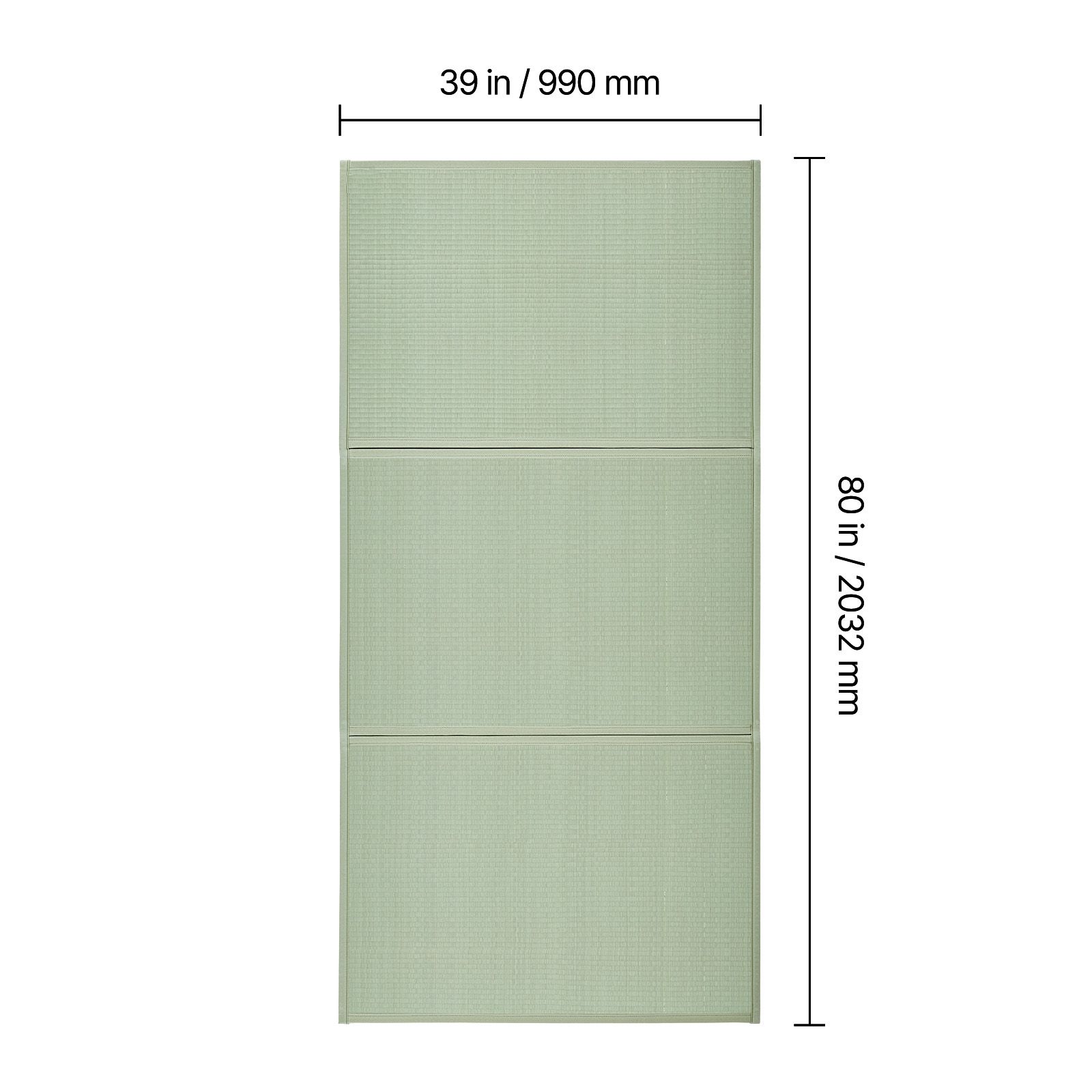 Tatami Mat Rush - 日本の畳マット、ツインサイズ折りたたみ式日本畳マットレス（天然ラッシュグラス）、滑り止め付き＆フレッシュな香りの日本式フロアマットレス、睡眠瞑想ヨガ用布団マットレス