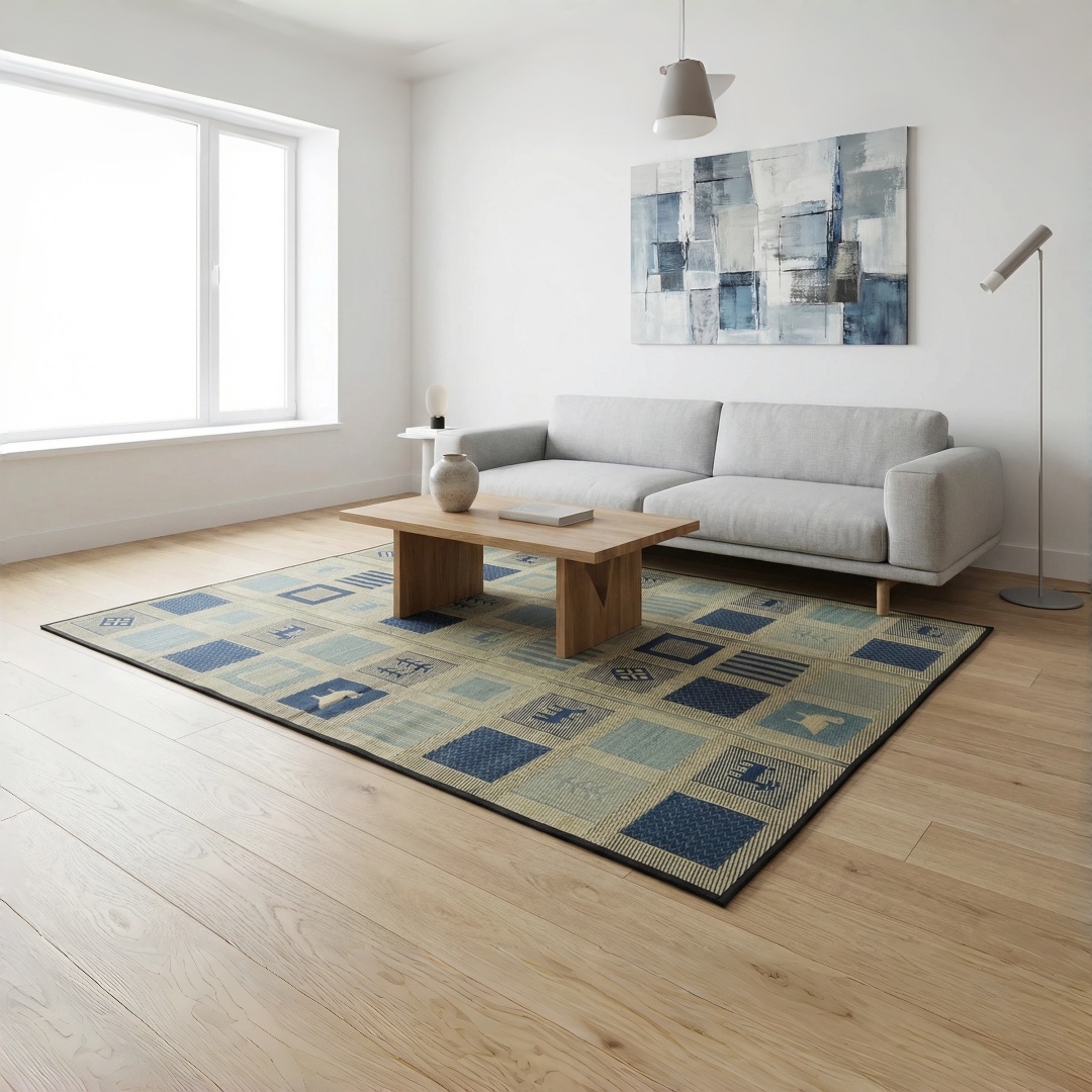 Tatami Mat Rush - 和風長方形畳 - 180x240cm 天然葦草フロアマット 家庭用、ヨガ、瞑想に禅空間を創出