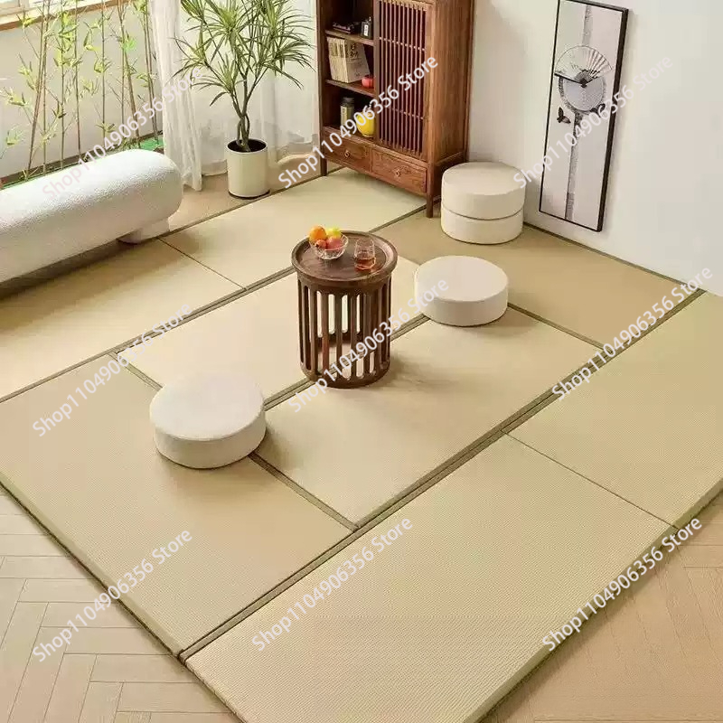 Tatami Mat Rush - 日本の伝統的なイグサ畳マット、編み込みラッシュストローマット、就寝用床材、柔道マット、寝室、寮、ヨガ用マット