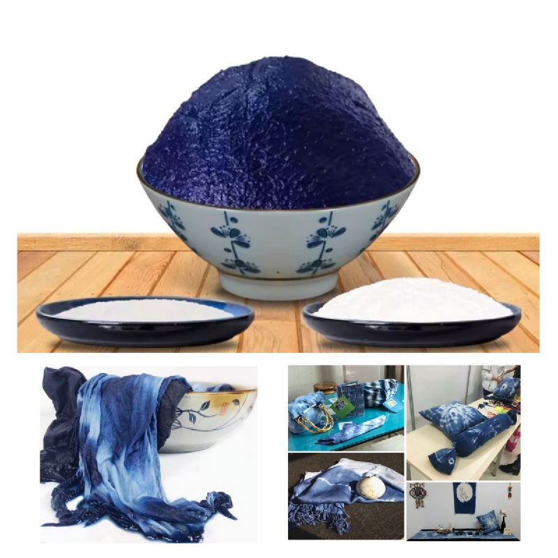 Indigo Dye Kit - 子供の手染めの野菜の染料、個別の泥、DIYの創造的なネクタイ、服、バッグ、スカーフ、生地、落書き素材