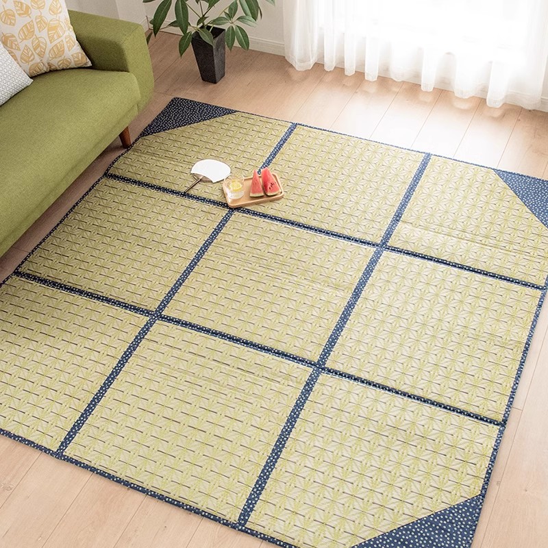 Tatami Mat Rush - Damedai 折りたたみ床大型ラグカーペット長方形草ラッシュ畳マット夏のリビングルームマットレスポータブルオリエンタルカーペット