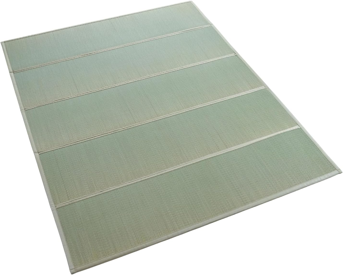 Tatami Mat Rush - 折りたたみ式日本製畳マット、睡眠、瞑想、ヨガ用、ラッシュグラス素材、クイーンXLサイズ