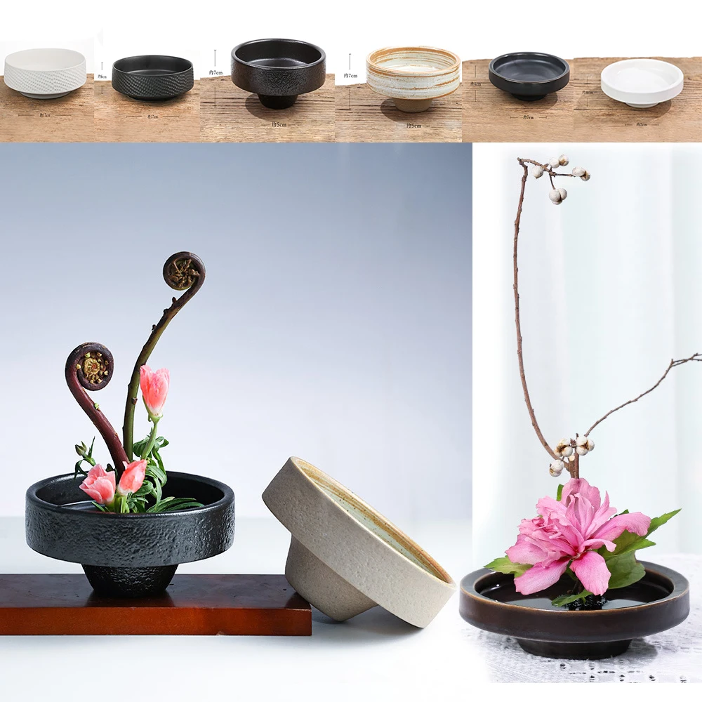 Ikebana Vase Kenzan - 日本の妖精のカエルのセラミック花の花瓶、ikebana花の配置ボウル、ヴィンテージの花束、家の装飾、ibana