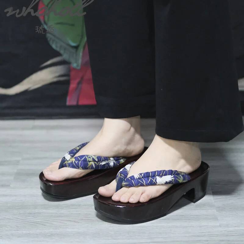日本製木製ゲッツ夏の女性スリッパ屋内家庭用プラットフォームサ - Geta Wooden Sandal のレビューと価格