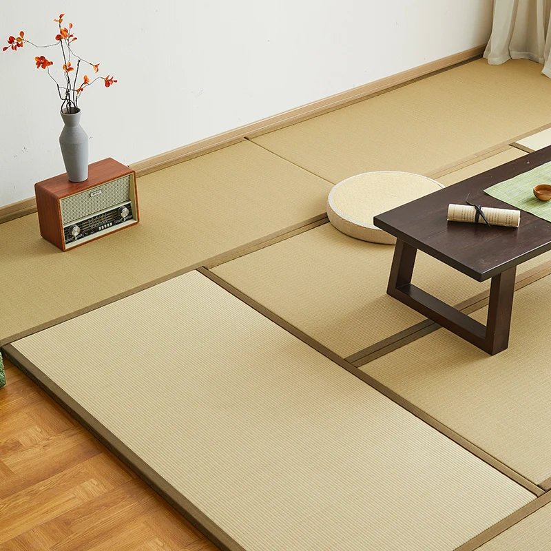 日本の伝統的なイグサ畳マット織りラッシュわらマット睡眠床柔道 - Tatami Mat Rush のレビューと価格