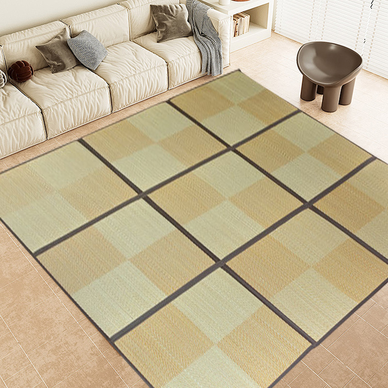 日本のエコフレンドリーなラッシュグラスマット、折りたたみ式ク - Tatami Mat Rush のレビューと価格