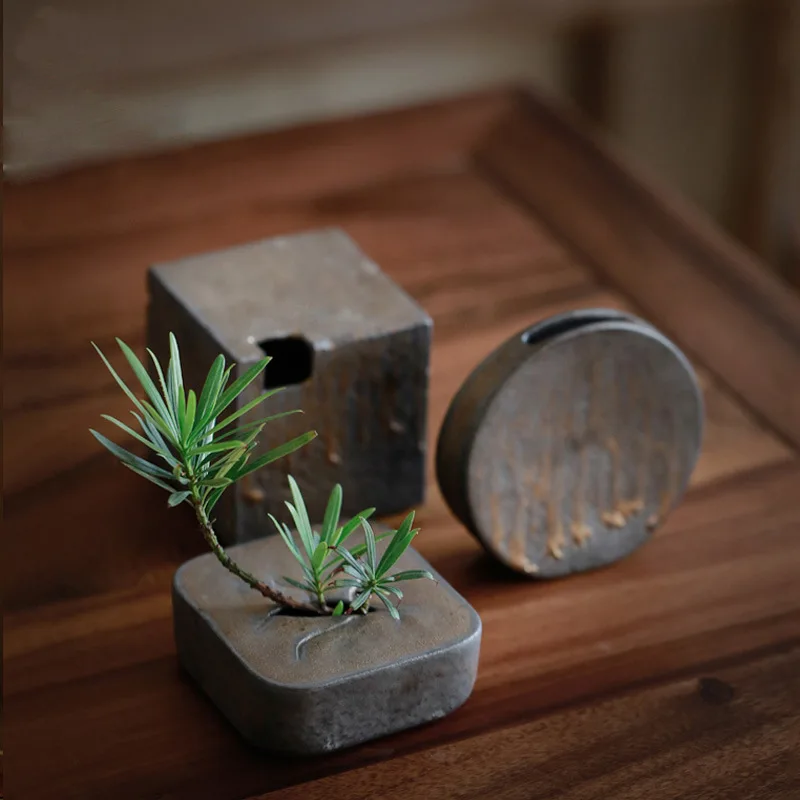 韓国風抽象的な生け花セラミック花瓶セレモニー装飾フラワーフロ - Ikebana Vase Kenzan のレビューと価格