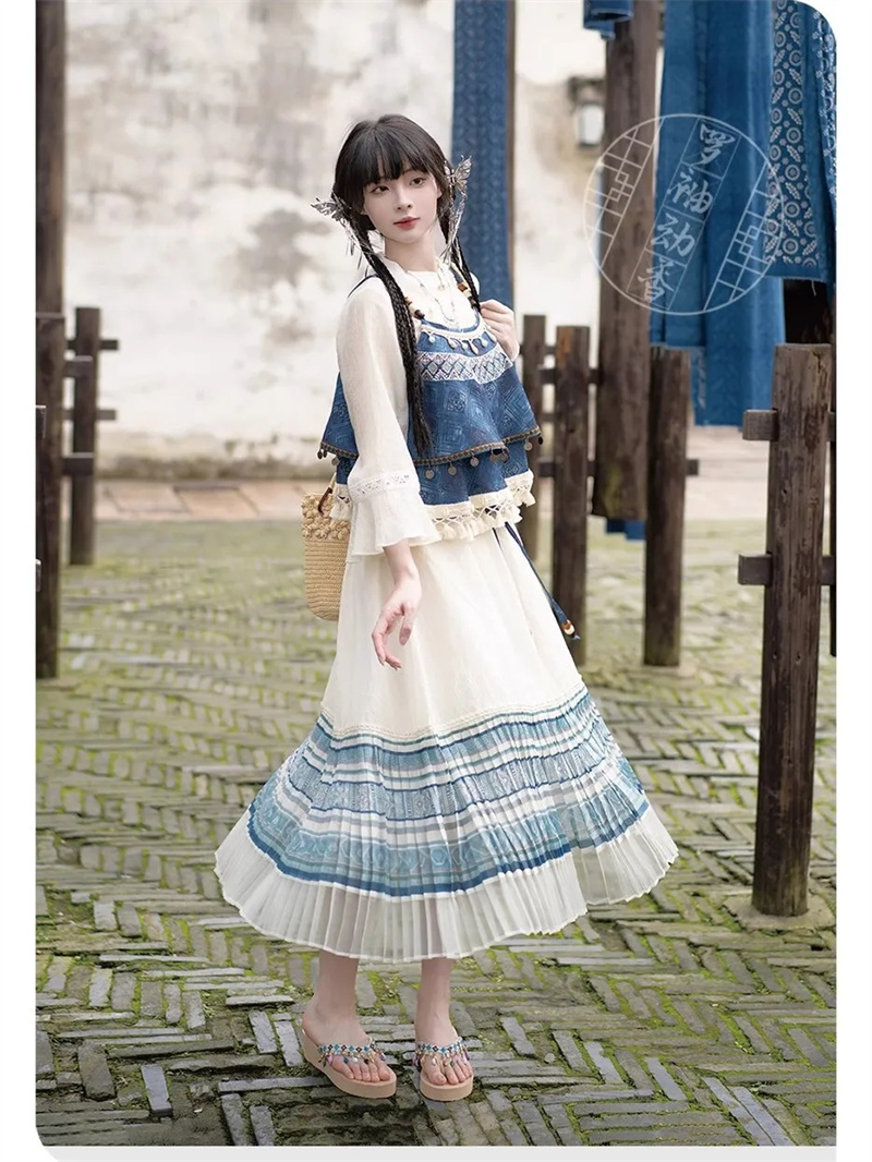 刺embroideredプリントのエスニックフルセット,中国 - Indigo Dye Kit のレビューと価格
