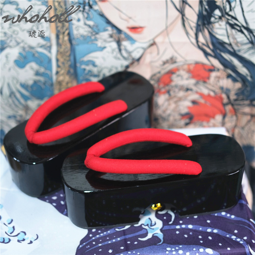 夏の女性のフリップフロップ日本の芸者ベル下駄下駄漫画コスプレ - Geta Wooden Sandal のレビューと価格