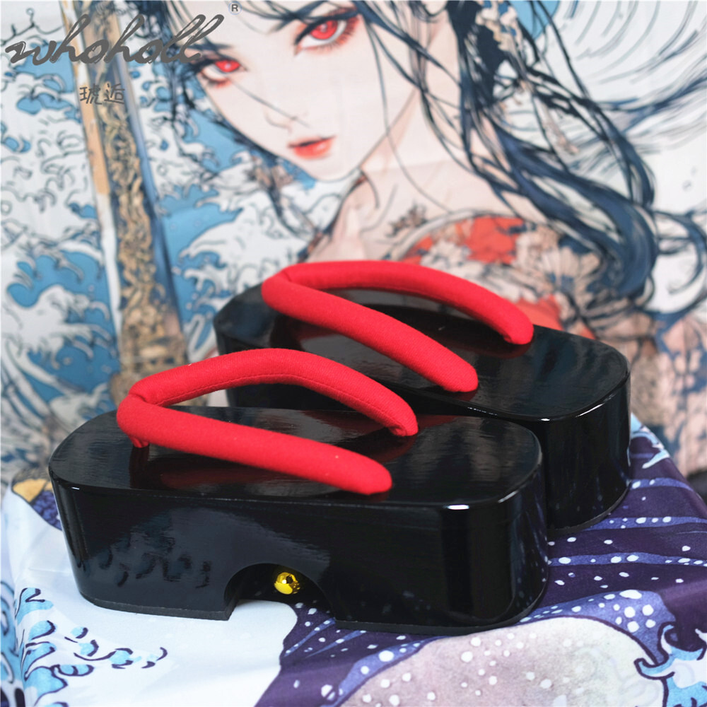 夏の女性のフリップフロップ日本の芸者ベル下駄下駄漫画コスプレ - Geta Wooden Sandal のレビューと価格