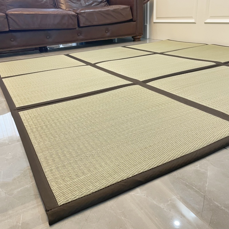 日本の伝統的なイグサ畳カーペットフロアマットラッシュ畳マット - Tatami Mat Rush のレビューと価格