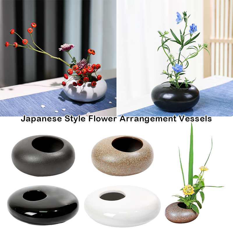日本のチャイニーズスタイルのiKibana花瓶,セラミックフ - Ikebana Vase Kenzan のレビューと価格