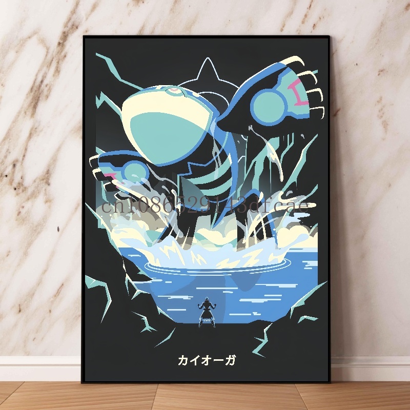 古典的な日本のポケモンスタイルのキャンバス絵画,水彩画のポス - Japan Lifestyle のレビューと価格