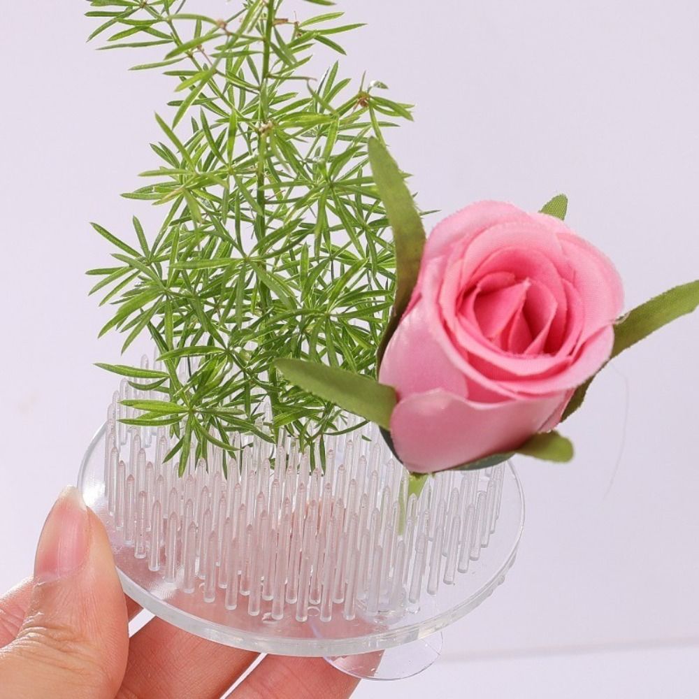 1/3 個透明生け花ステムホルダー円形 DIY アレンジメン - Ikebana Vase Kenzan のレビューと価格