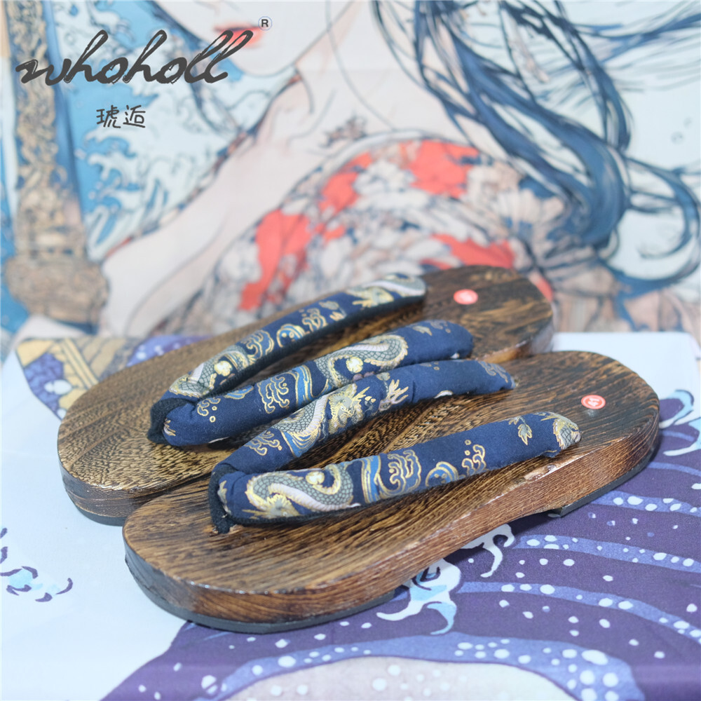 男性下駄スリッパ女性の日本下駄コスプレ衣装サンダルビーチサン - Geta Wooden Sandal のレビューと価格