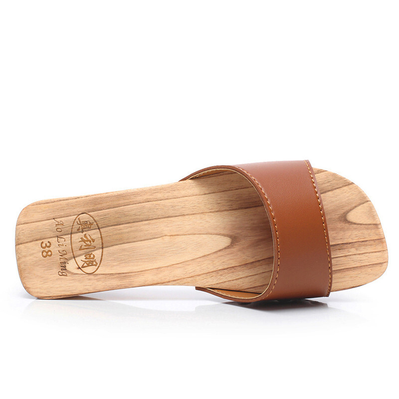 女性用木製スリッパ 夏用 日本製木製下駄 女性用フラットクロ - Geta Wooden Sandal のレビューと価格